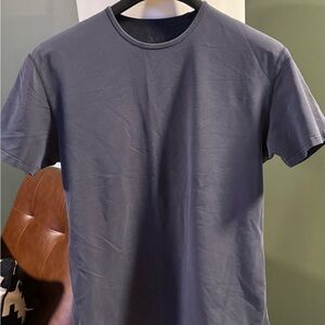 Men's BYLT Navy Blue Drop-Cut T-Shirt